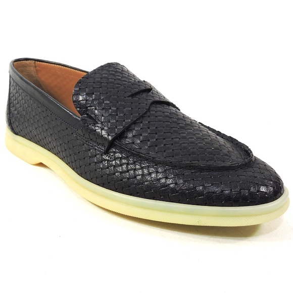 ALBERTO CICCIOLI ?? MEN\'S BLACK SOFT LEATHER COMFORT PENNY LOAFERS main image 4